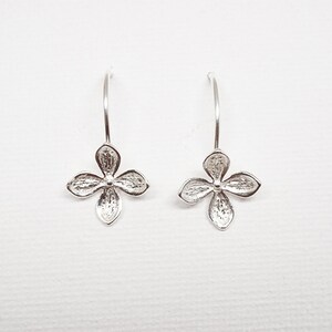 Lilac flower Stud earrings in Sterling Silver image 9