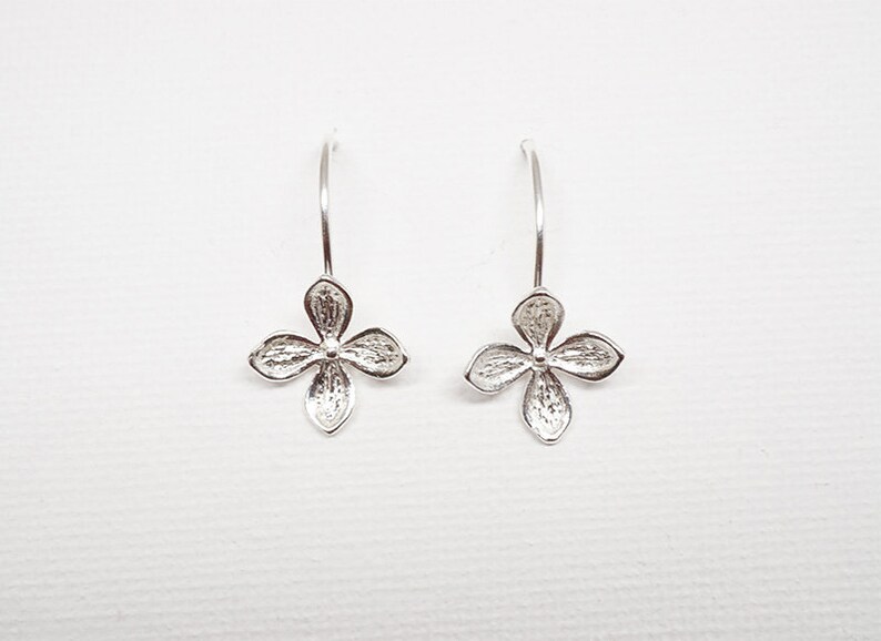 Lilac flower Stud earrings in Sterling Silver image 9