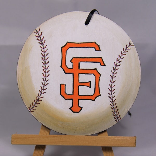 San Francisco Giants Hand bemalt Holz Ornament oder Magnet