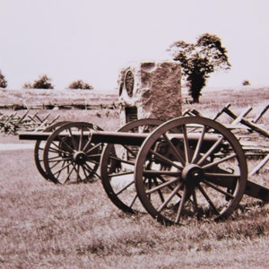 Gettysburg Battlefield Sepia Photograph