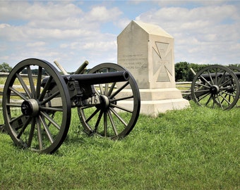 Photographie de la scène du champ de bataille de Gettysburg