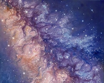 Stars Painting Etsy
