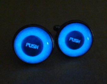 Glow in the dark Cufflinks / Push Button / Glowing Cuff Links / Glow Cufflinks / For men / Husband gift / Gift for husband / Men accessories