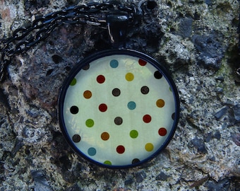 Glow in the dark / Colored Dots / Glowing necklace / Glowing jewelry / Jewelry glow / Unique pendant / Blue glowing / Dark Jewerly / Circles