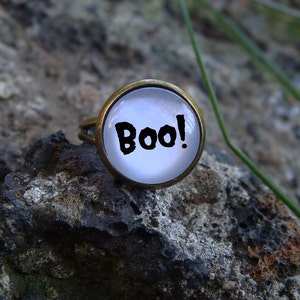 Glow in the Dark Halloween Ring / Glow Boo Ring / Glowing Ring ...