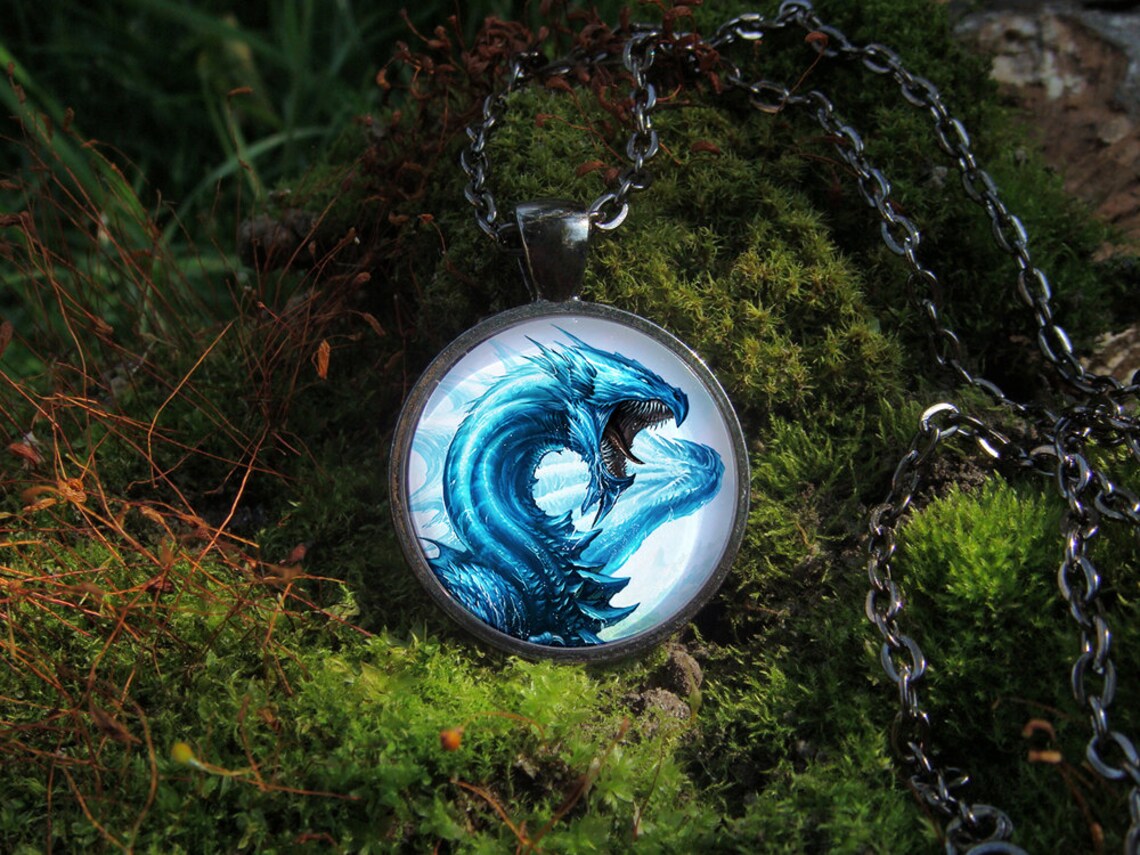 Glow in the Dark / Water Dragon / Ice Dragon / Blue Dragon / Etsy