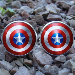 Glowing cufflinks Glow in the dark Superhero cufflinks Glows cufflinks Glow super hero cuff links Personalized superhero cufflinks For men