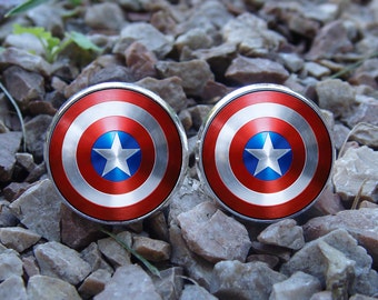 Glowing cufflinks Glow in the dark Superhero cufflinks Glows cufflinks Glow super hero cuff links Personalized superhero cufflinks For men
