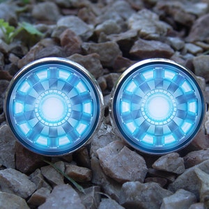 Glowing cufflinks Superhero cuff links Glow in the dark Superhero cufflinks Glow Cufflinks Glows super hero cufflinks Personalized cufflinks