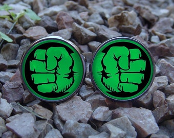 Glowing cuff links Fists glow in the dark Superhero cufflinks Hands cuff links Men cufflinks Glowing hero cufflinks Personalized superhero