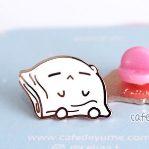 Lazy Cheung Fun Dim Sum Enamel Pin, cute, kawaii, gift, lapel pin, rice noodle image 1