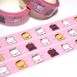 Beary Sweets Washi Cute kawaii Dessert Yummy Pudding Smores Cherry Chocolate