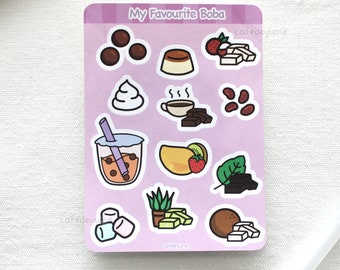 Boba Sticker Sheet | Journaling