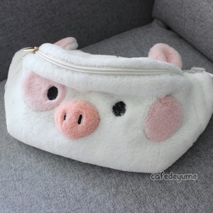 Strawberry Cow Fluffy Fanny Pack