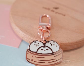 Bao Dim Sum Enamel Keychain