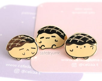BoloBao Buddies Dim Sum Enamel Pin, cute, kawaii, gift, lapel pin melonpan pineapple bun