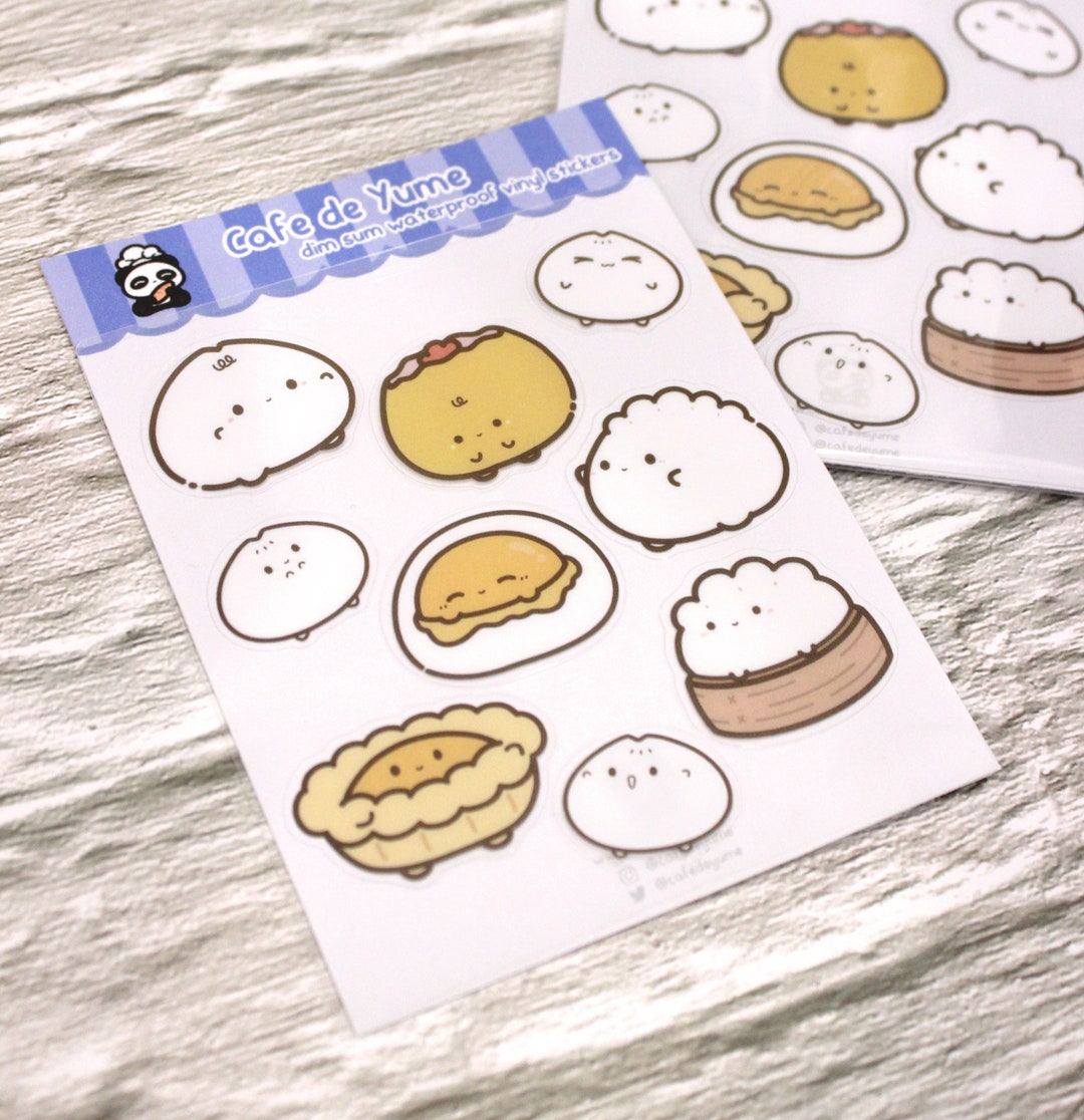 Dim Sum Sticky Notes Dim Sum Buddies Sticker Sheet | Waterproof Vinyl | Journaling - Etsy