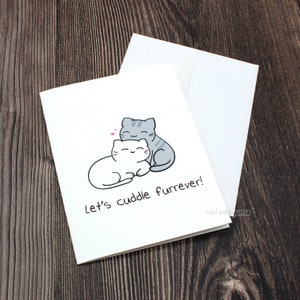 Kitty carte de vœux, permet de câliner furrever! Carte de Saint-Valentin, Carte de chat, Amour, Cœur, pour petit ami, pour petite amie, pour femme, pour mari