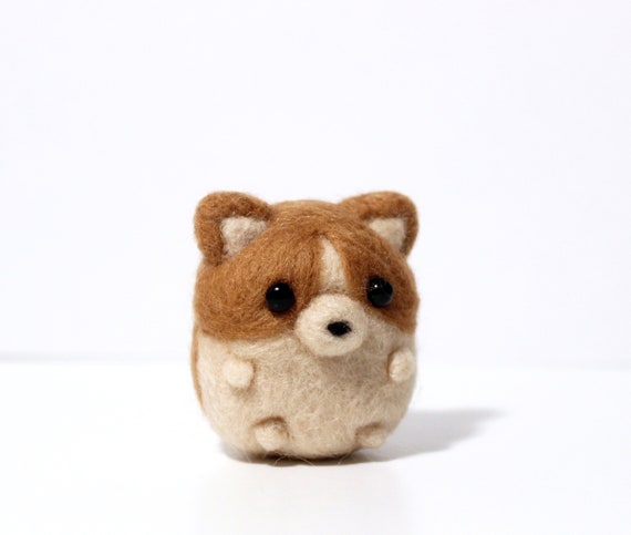 corgi plush keychain