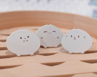 Bao Buddies Dim Sum Enamel Pin, cute, kawaii, gift, lapel pin charsiu chashu bao