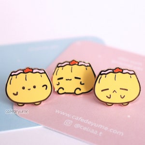 Siu Mai Buddies Dim Sum Enamel Pin, cute, kawaii, gift, lapel pin dumpling, bao, steamed