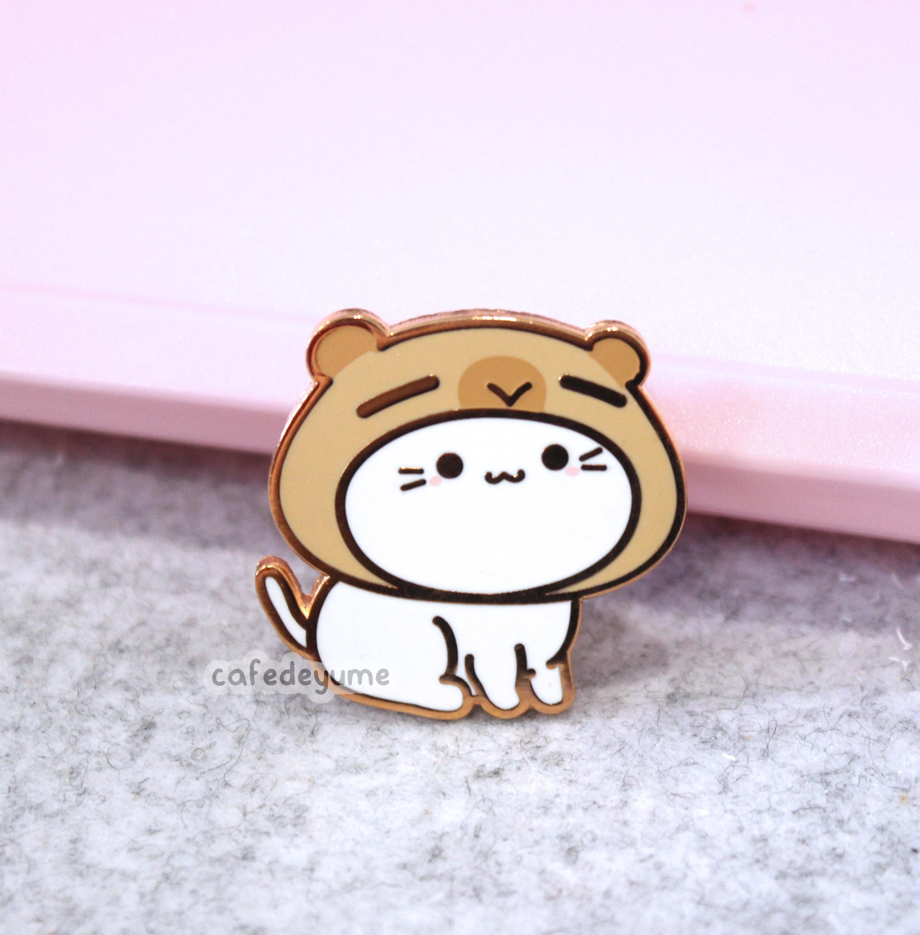 Cats in Hats Capybara Cat Enamel Pin, Cute, Kawaii, Gift, Lapel Pin - Etsy