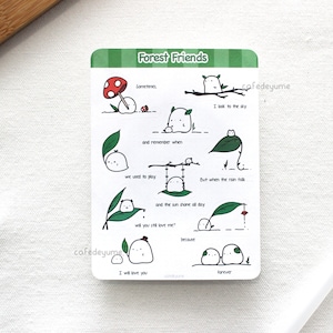 Forest Friends Sticker Sheet | Journaling