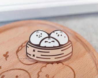 Bao Dim Sum Enamel Pin, cute, kawaii, gift, lapel pin charsiu chashu bao