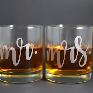 Mr and mrs whiskey glasses cheap