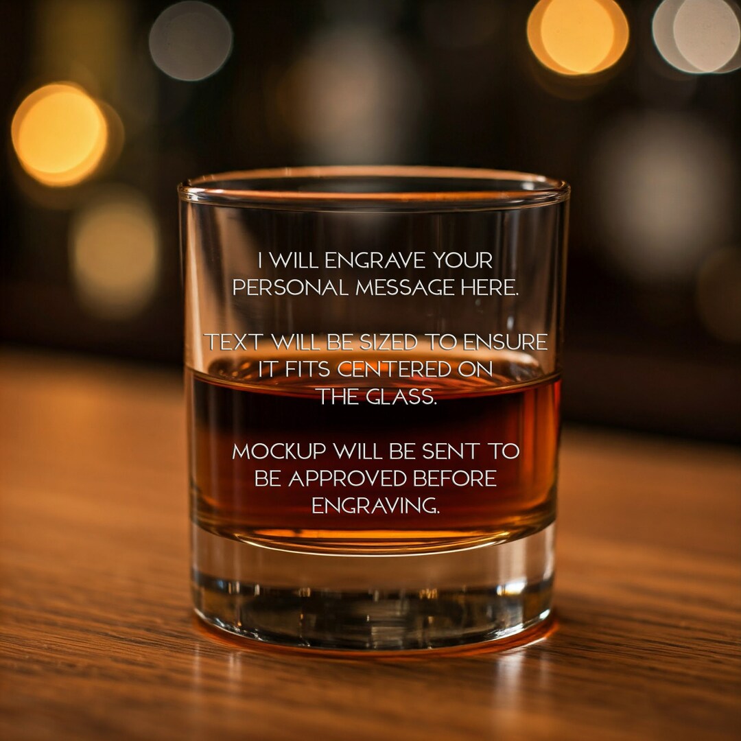 Custom Engraved Rocks Glass – Personalized Whiskey Glass – Laser High ...