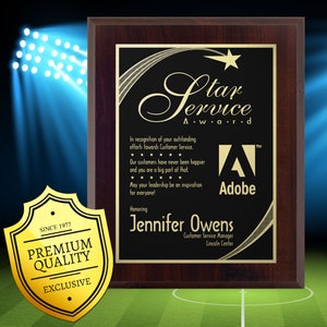 Trophy Plaque, Award Plaque / School Plaque or Sport Plaque, Business Plaque