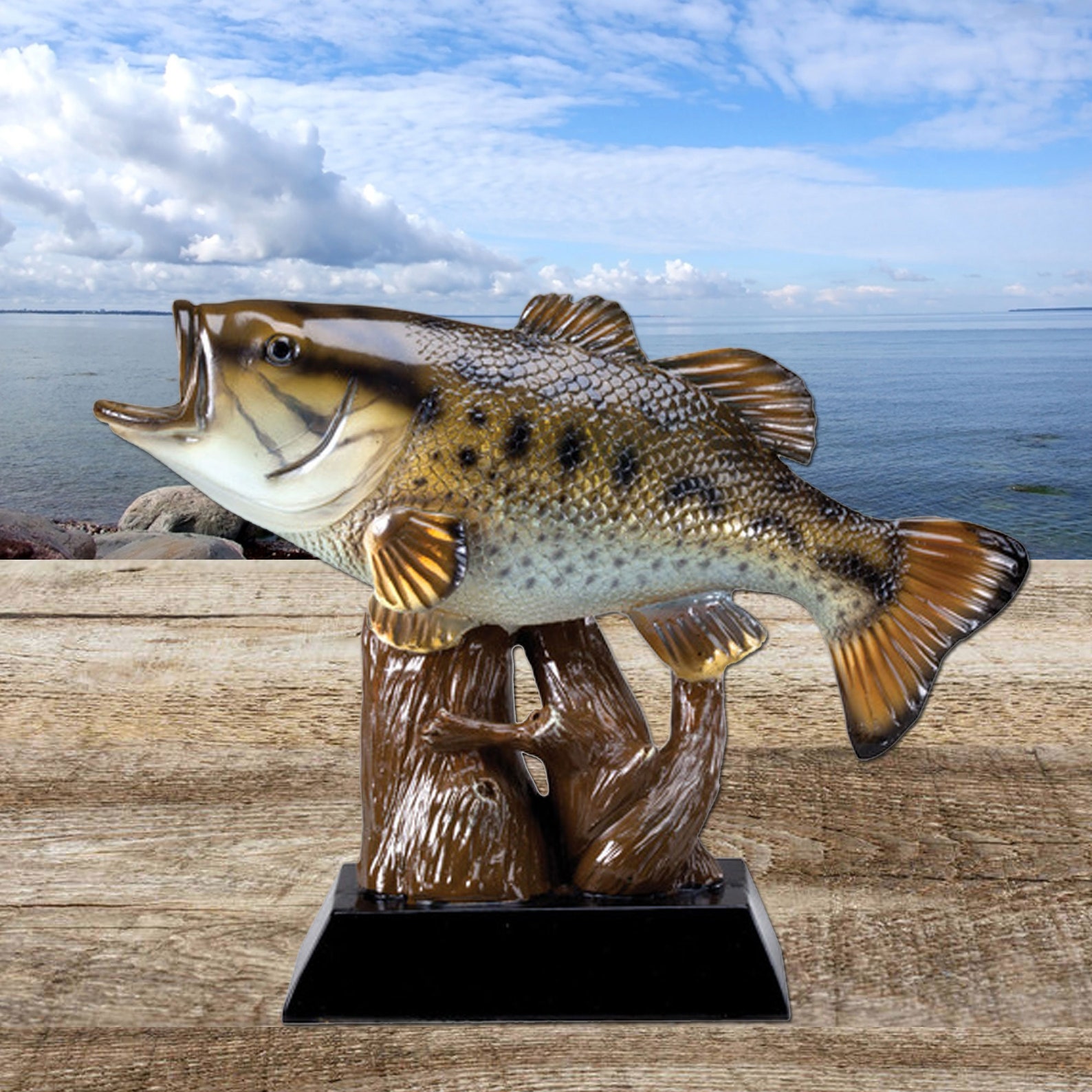 Fish Trophy Fish Sculpture Fishing Resin 7.75 Wide Etsy