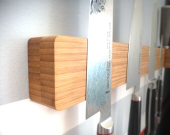 Magnetic knife rack from high quality bamboo