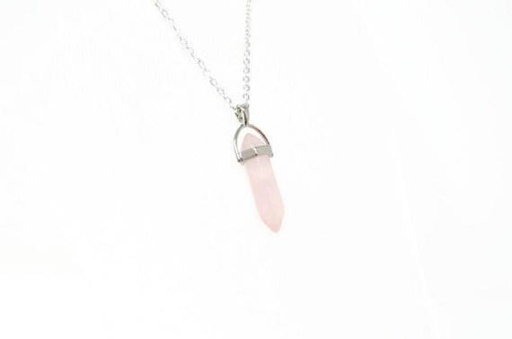 Genuine Rose Quartz Gemstone Point 