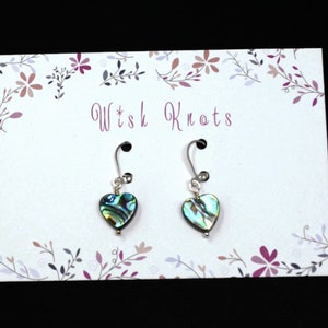 Ari Heart Gold Stud Earrings in Abalone Shell main image 1