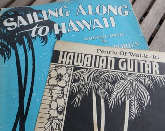 Vintage Hawaiian Guitar Sheet Music Ukulele from 1920s and 1930s