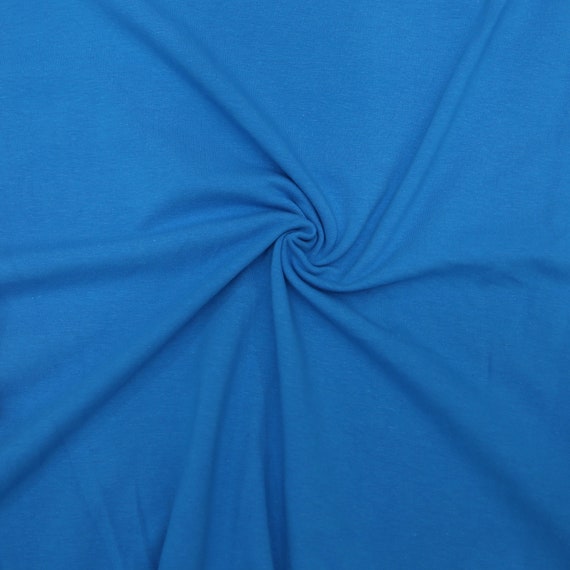 KNIT Fabric Solid Turquoise Cotton Spandex Knit. Sold in 1/2 Etsy