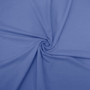 KNIT Fabric: Periwinkle Cotton Spandex Knit. Sold in 1/2 Yard Increments