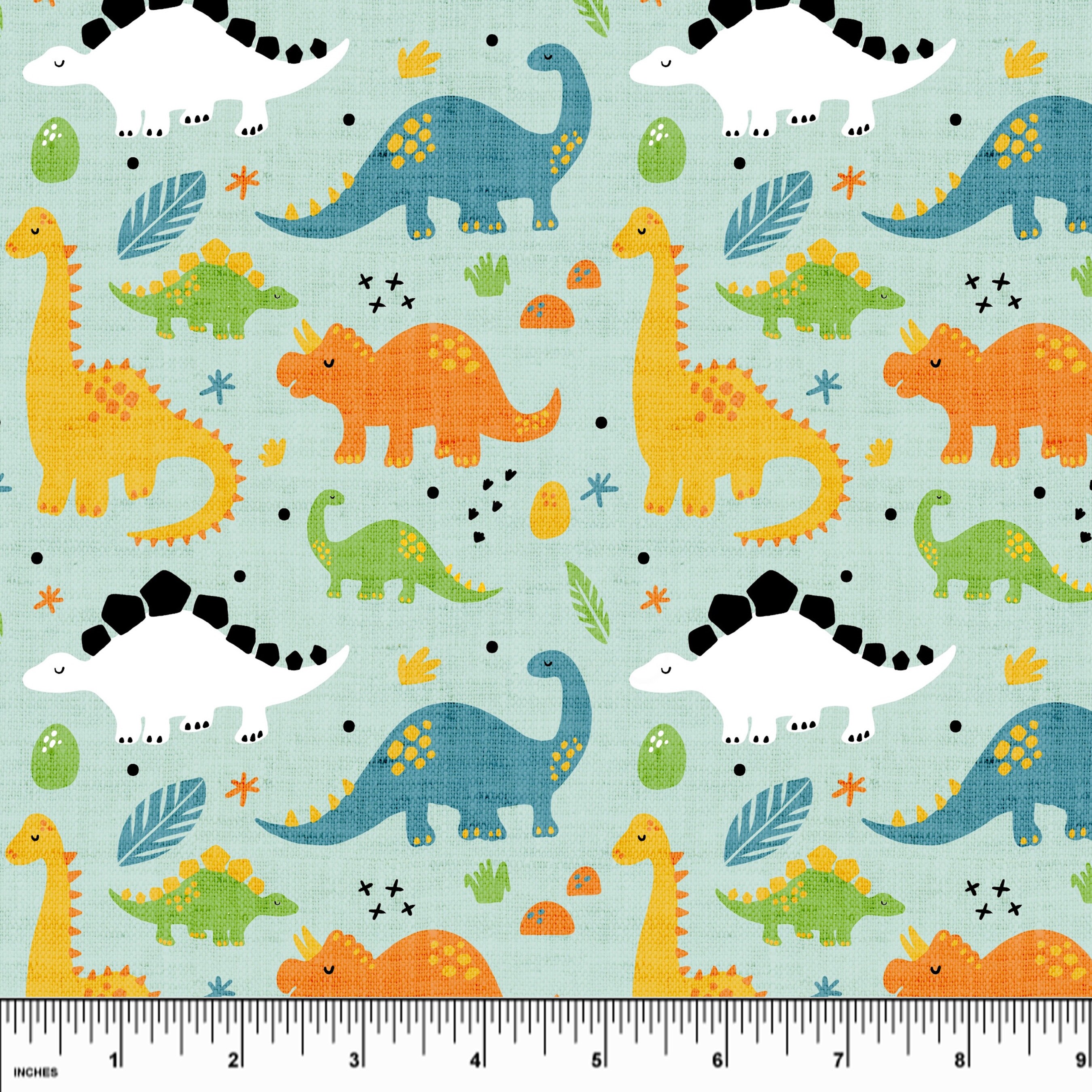 White Rainbow Dinosaur Jersey £16.50pm (With Wholesale Pricing) -  UKStretchFabrics