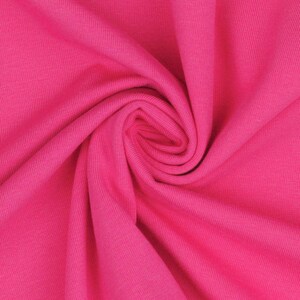 Fuchsia Organic Cotton Spandex Knit. Sold in 1/2 Yard Increments