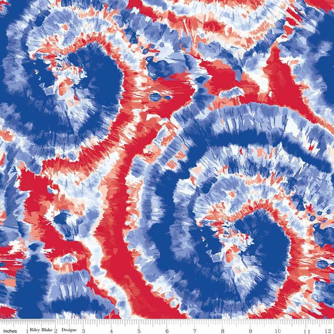 Riley Blake Tie Dye Americana Quilting Cotton. Pricing by the 1/2 Yard ...