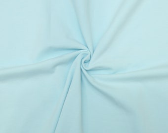 KNIT Fabric: Baby Blue Cotton Spandex. Sold in 1/2 Yard Increments