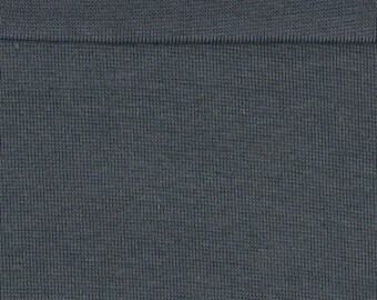 Charcoal Organic Tubular 1x1 Rib Knit . Sold by the half yard