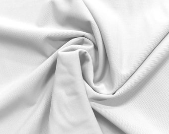 SWIM Fabric: White UV 50+ Swim Fabric. Pricing by the 1/2 yard