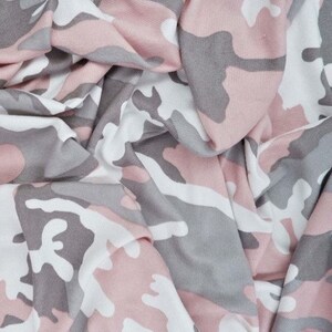 Neutral Dark Gray Camo Fabric Camouflage Black/gray by Parisbebe