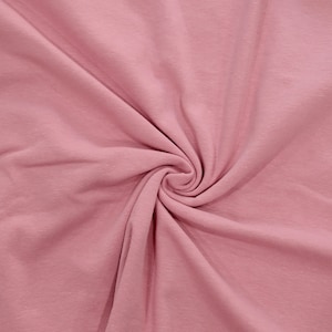 KNIT Fabric: Rose Cotton Spandex Knit. Sold in 1/2 Yard Increments