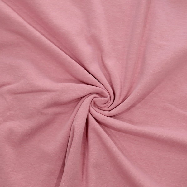 KNIT Fabric: Rose Cotton Spandex Knit. Sold in 1/2 Yard Increments