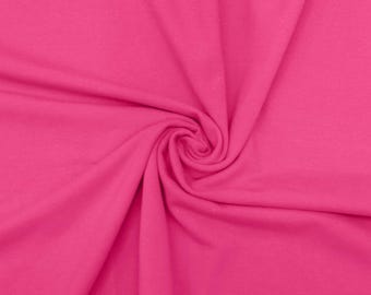 KNIT Fabric: Fuchsia Cotton Spandex. Pricing by the 1/2 yard
