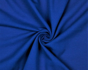 Royal Blue Organic Sweatshirt Fleece. Pricing by the 1/2 yard