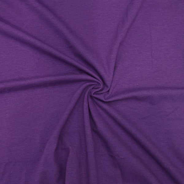 KNIT Fabric: Purple Cotton Spandex. Sold in 1/2 Yard Increments